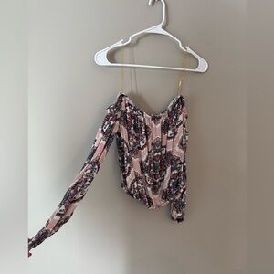 Off the Shoulder Floral Shirt